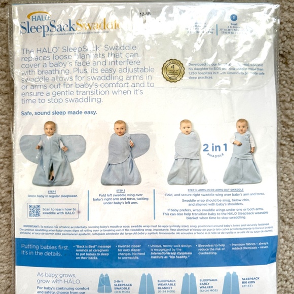 Halo Sleep Sack Swaddle 2-in-1 Pink NB - Picture 4 of 5